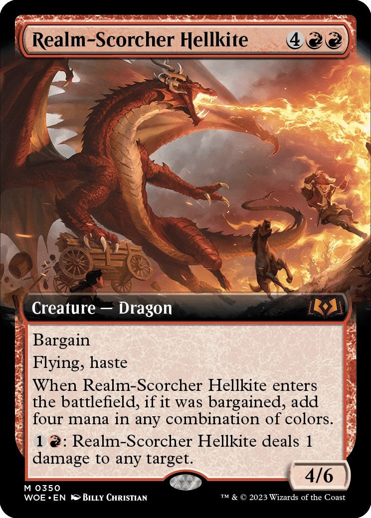 Realm Scorcher Hellkite Extended Art (350) [WOE]