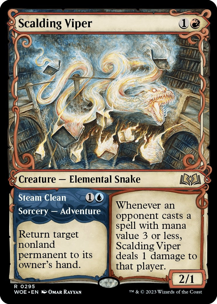 Scalding Viper // Steam Clean (Showcase) [Wilds of Eldraine]