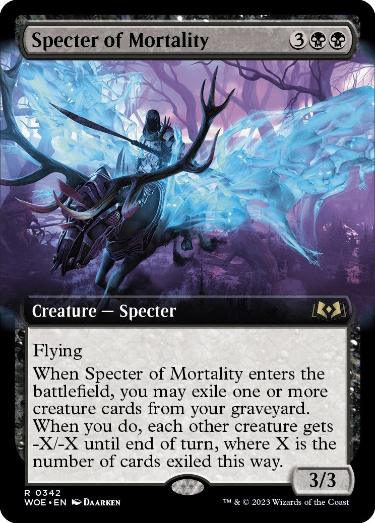 Specter of Mortality (Extended Art) [Wilds of Eldraine]