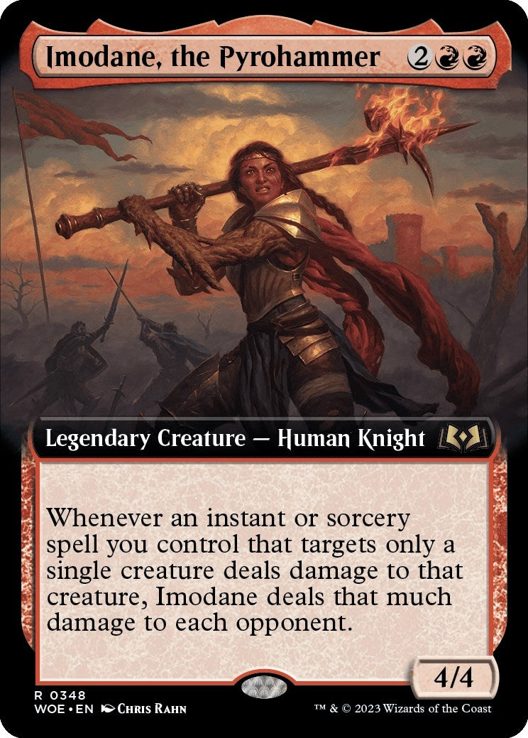 Imodane the Pyrohammer Extended Art (348) [WOE]