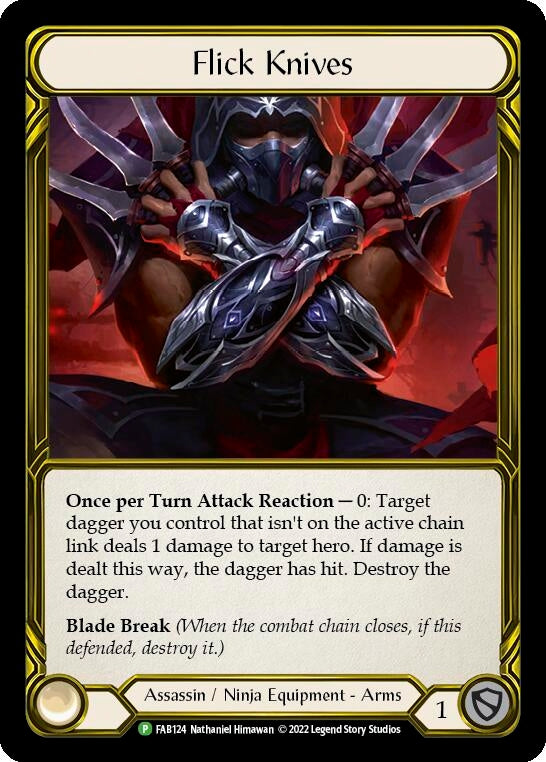 Image for Flick Knives (Golden) [Flesh and Blood: Promo Cards]