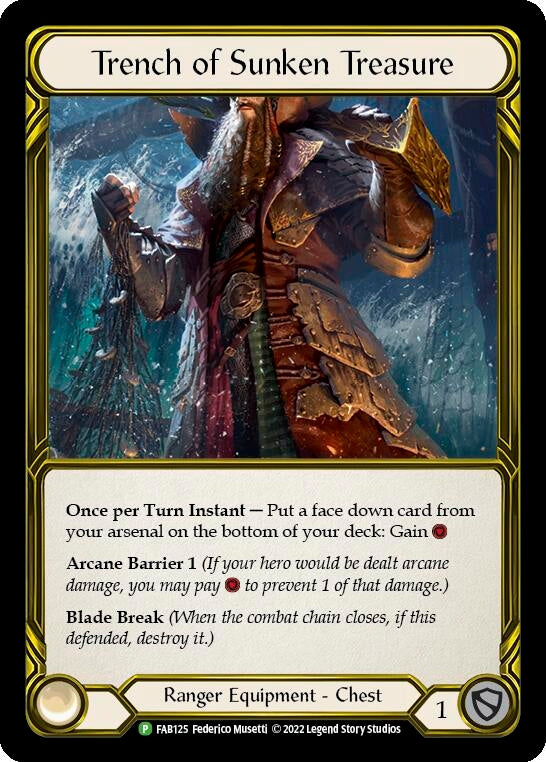 Image for Trench of Sunken Treasure (Golden) [Flesh and Blood: Promo Cards]