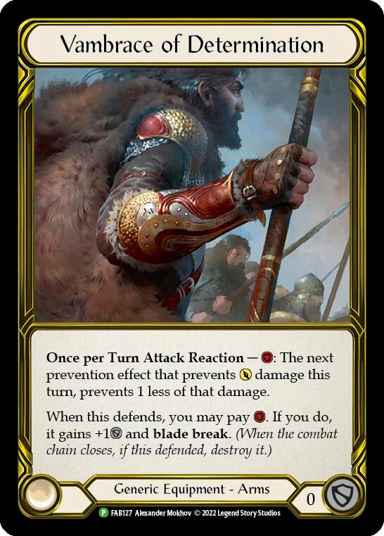 Image for Vambrace of Determination (Golden) [Flesh and Blood: Promo Cards]