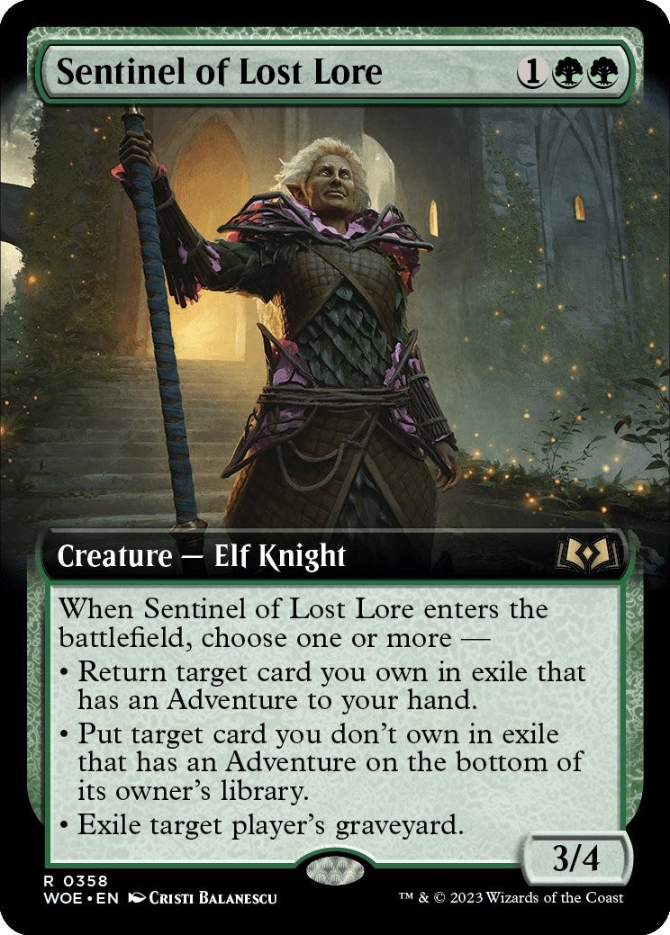 Sentinel of Lost Lore Extended Art (358) [WOE]