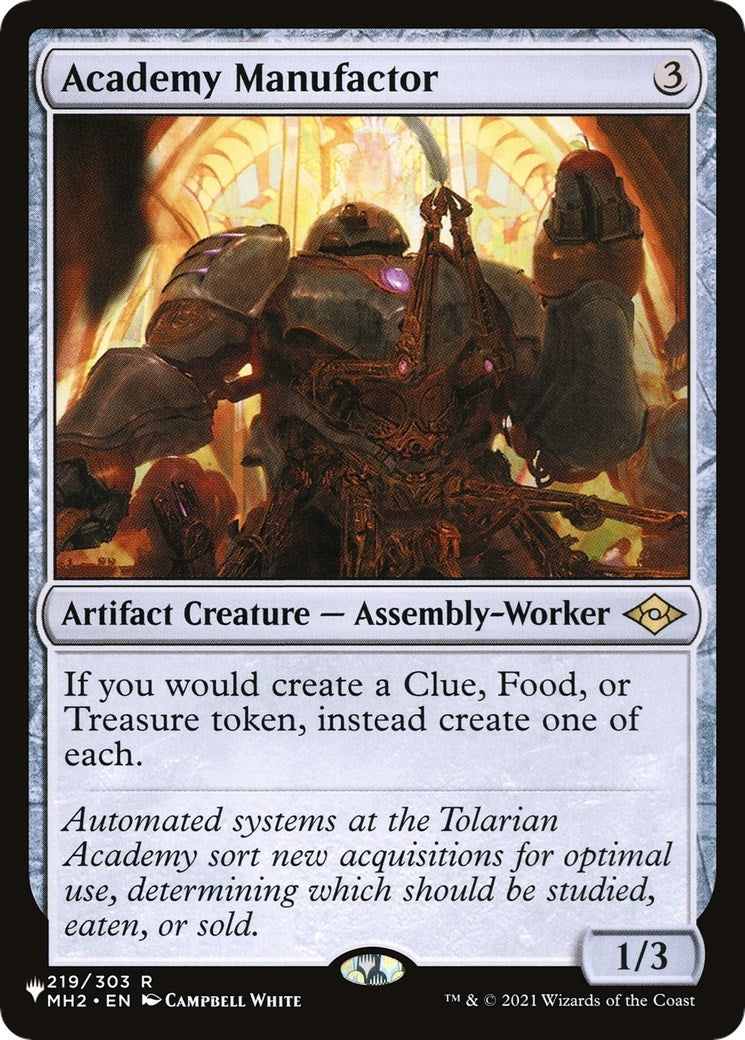 Academy Manufactor (219) [LIST]