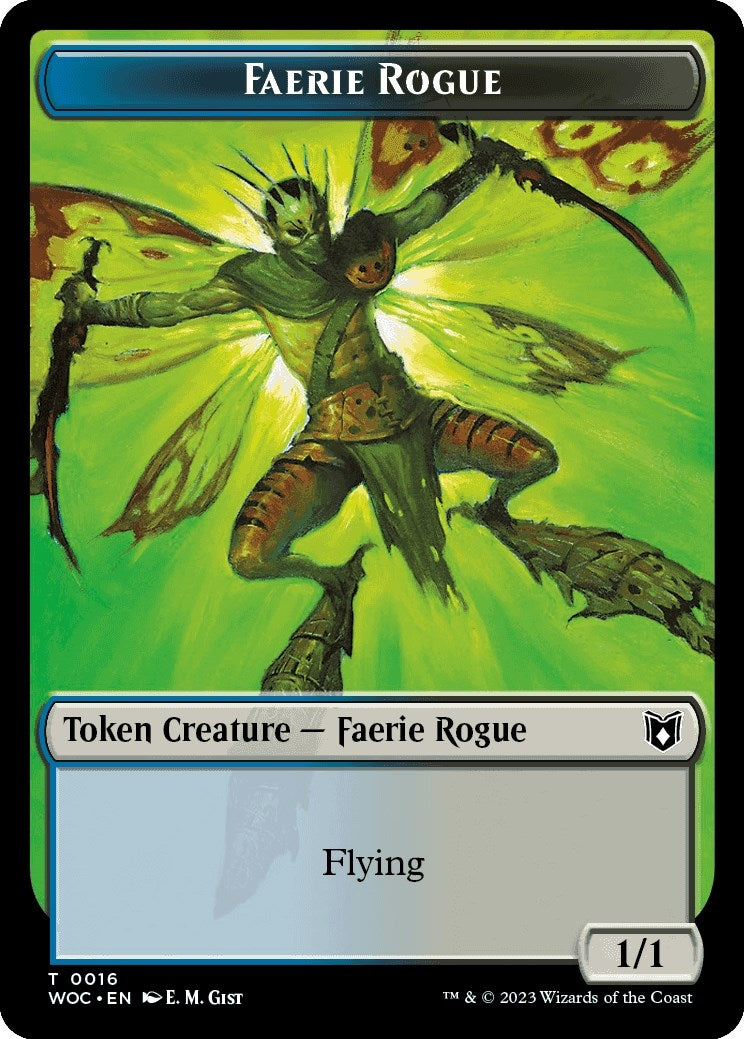 Faerie Rogue 0016 Faerie Double Sided Token (16 // 10) [WOC]