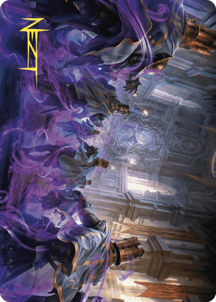 Eerie Interference Art Card (Gold-Stamped Signature) [Wilds of Eldraine Art Series]