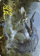Horned Loch Whale Art Card Gold Stamped Signature (6) [ASWOE]
