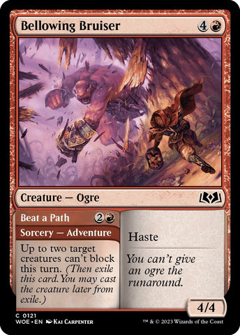 Bellowing Bruiser // Beat a Path [Wilds of Eldraine]