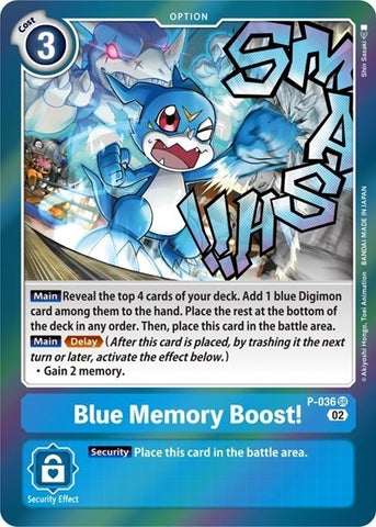 Image for Blue Memory Boost! (Resurgence Booster Reprint) (P-036 SR) (Resurgence Booster) (RB-01) - Digimon Card Game