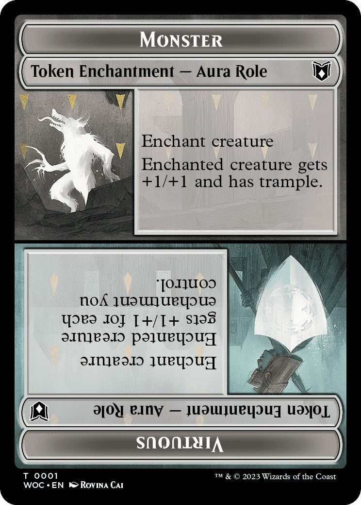 Monster Role Virtuous Role Royal Role Virtuous Role Double Sided Token (1 // 2) [WOC]