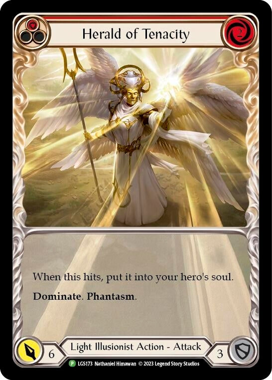 Image for Herald of Tenacity (Red) - LGS173 [Flesh and Blood: Promo Cards]