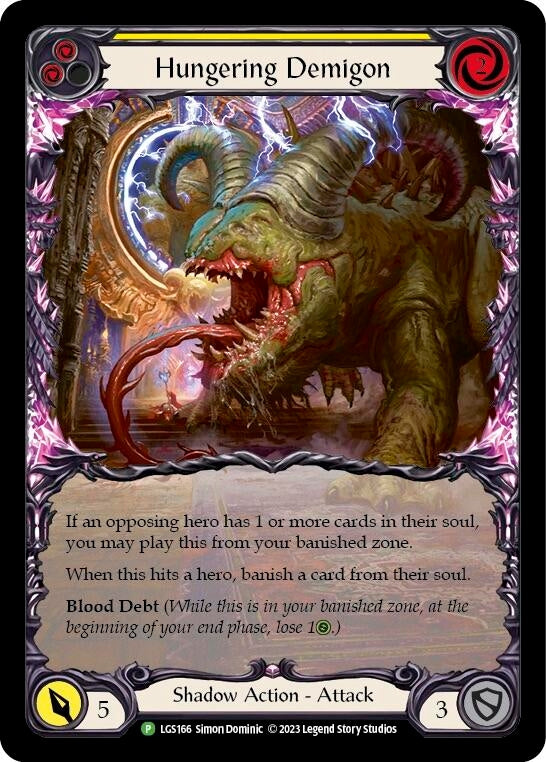 Image for Hungering Demigon (Yellow) - LGS166 [Flesh and Blood: Promo Cards]
