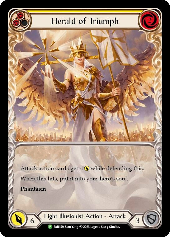 Image for Herald of Triumph (Yellow) - FAB159 [Flesh and Blood: Promo Cards]
