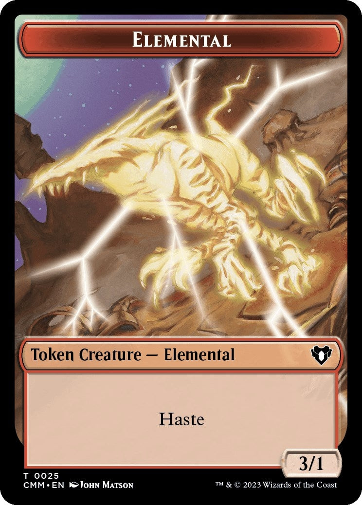 Elemental 0025 Saproling Double Sided Token (25 // 35) [CMM]