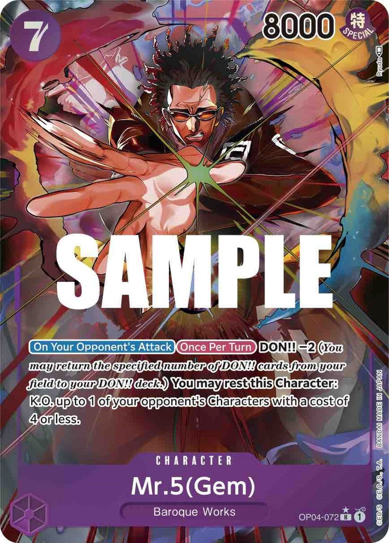 Mr5 Gem Alternate Art (OP04-072) [OP04]