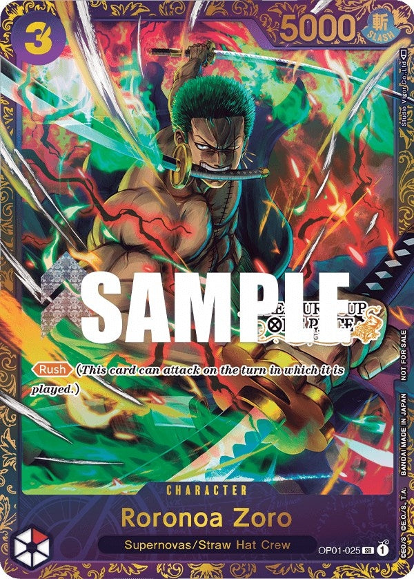 Roronoa Zoro OP01 025 Treasure Cup (OP01-025) [OP-PR]