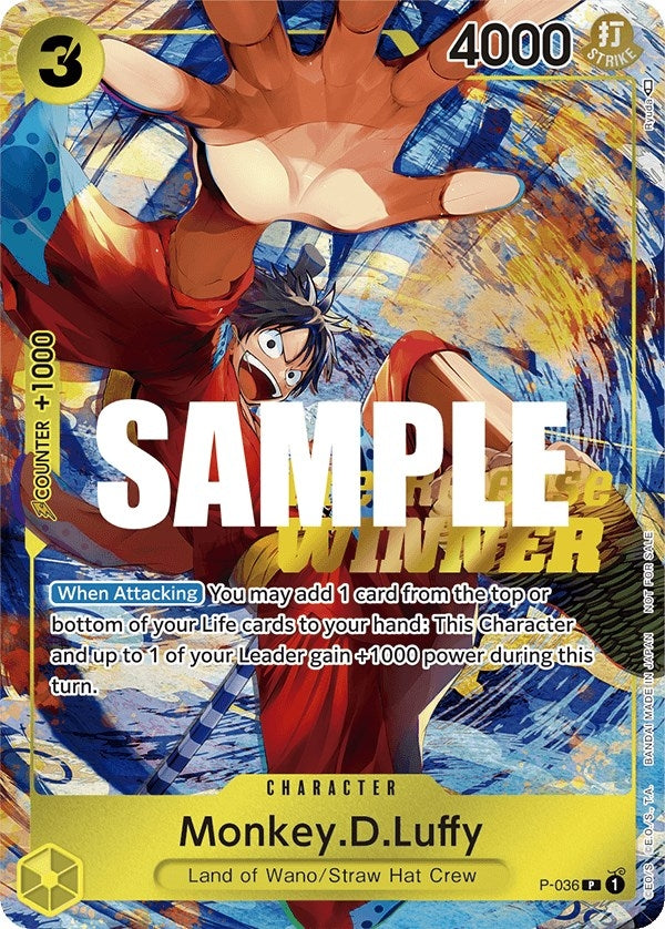 MonkeyDLuffy Pre Release Tournament Winner (P-036) [OP-PR]