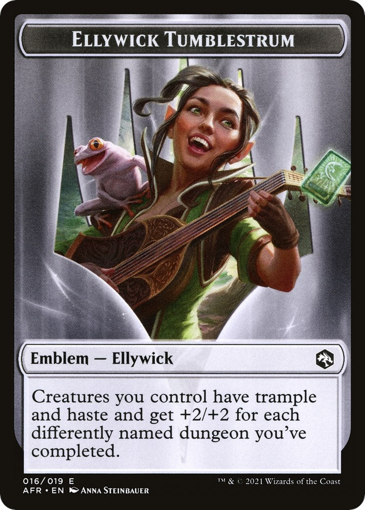Wolf Emblem Ellywick Tumblestrum Double sided Token (14 // 16) [AFR]