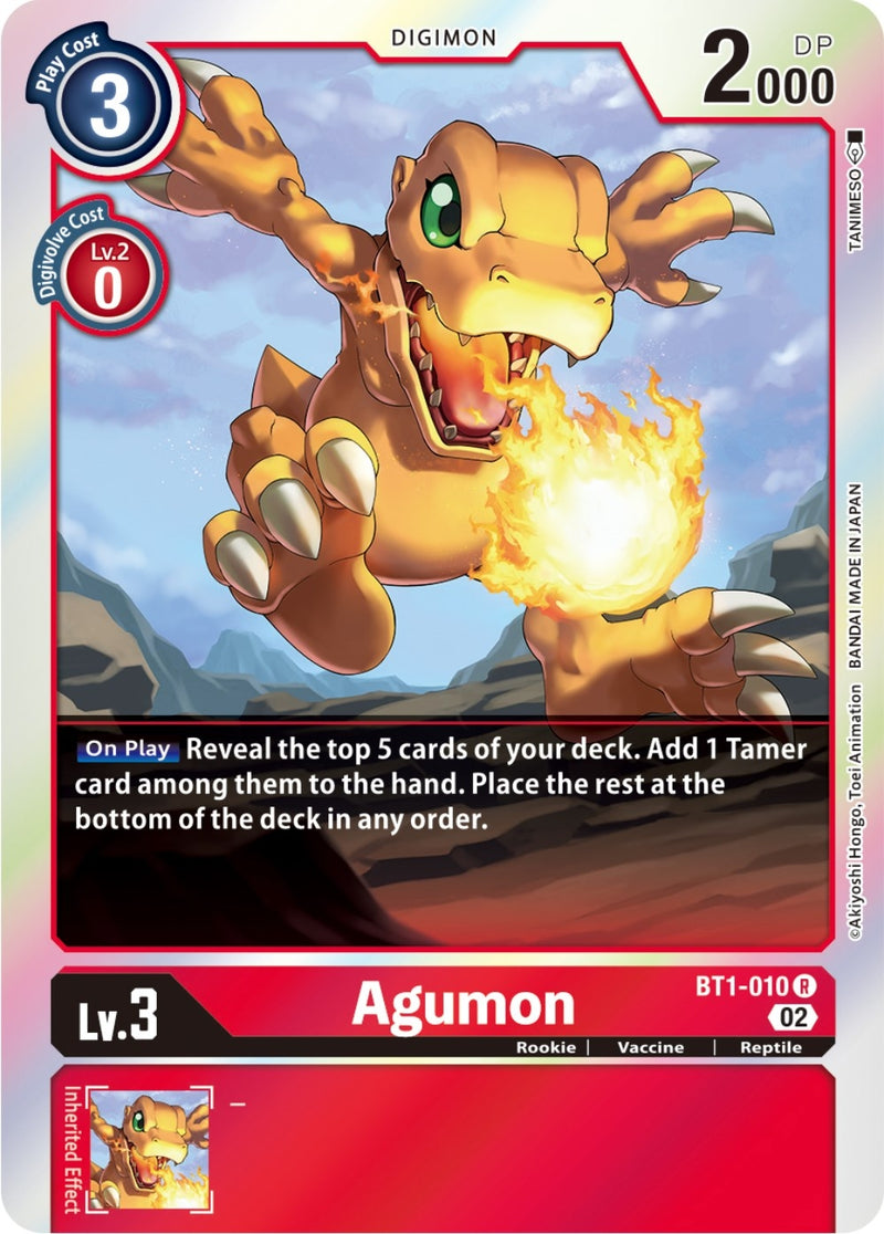 Image for Agumon - BT1-010 (Resurgence Booster Reprint) [Resurgence Booster]