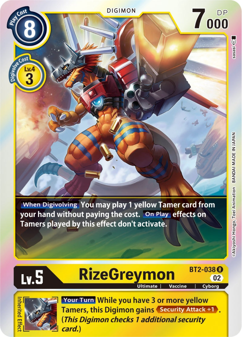Image for RizeGreymon - BT2-038 (Resurgence Booster Reprint) [Resurgence Booster]