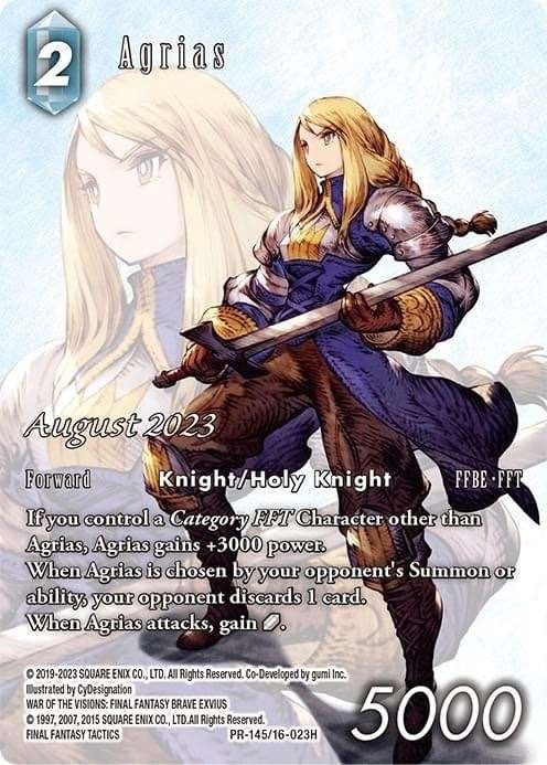 Agrias Full Art (PR-145/16-023H) [PR]