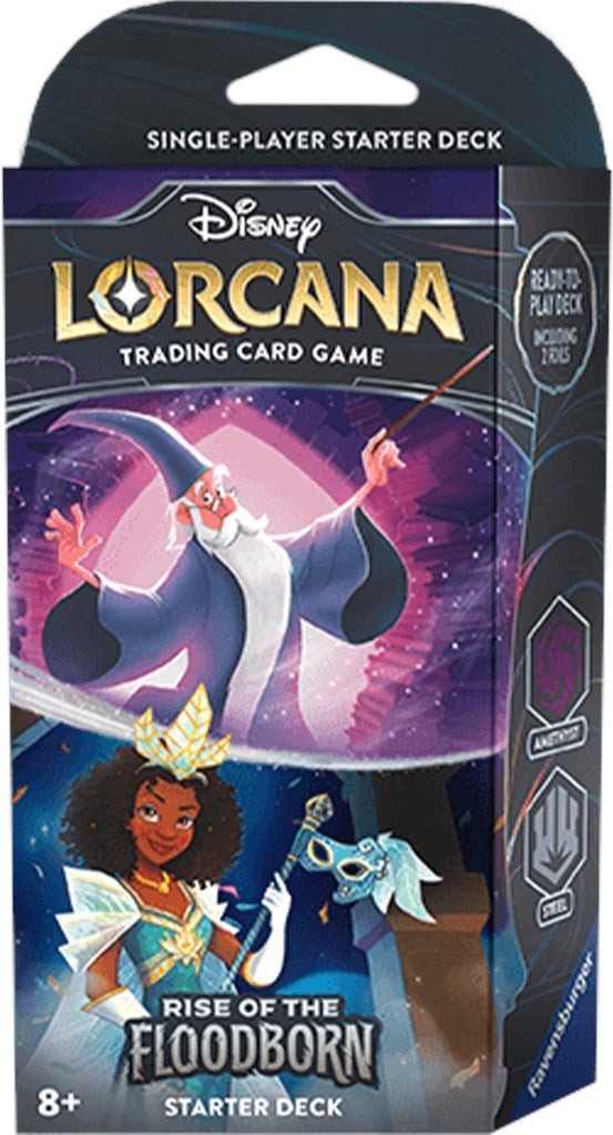 Disney Lorcana Rise of the Floodborn Starter Deck Amethyst and Steel () [2]