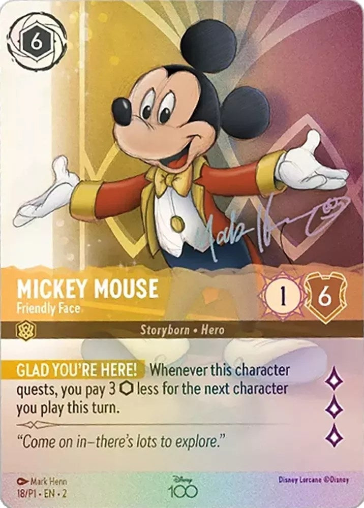 Mickey Mouse Friendly Face Alternate Art (18) [D100]