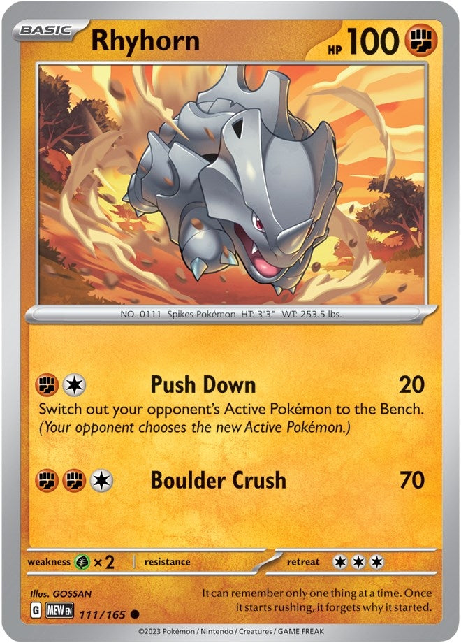 Rhyhorn (111/165) [MEW]
