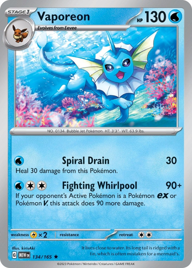 Vaporeon (134/165) [MEW]