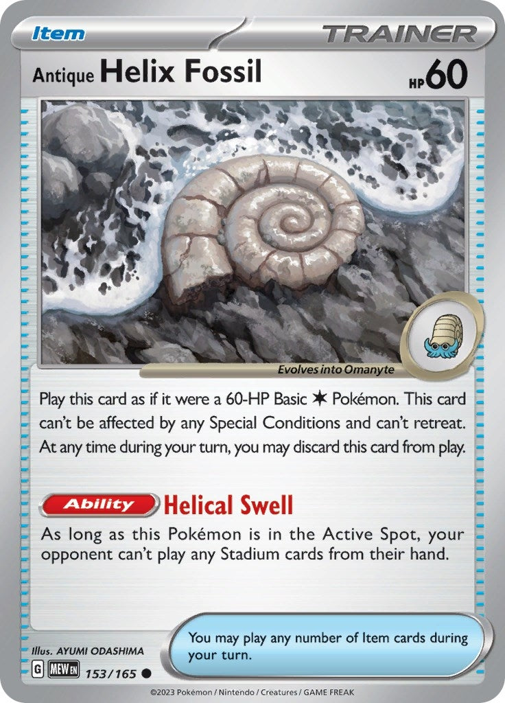 Antique Helix Fossil (153/165) [MEW]