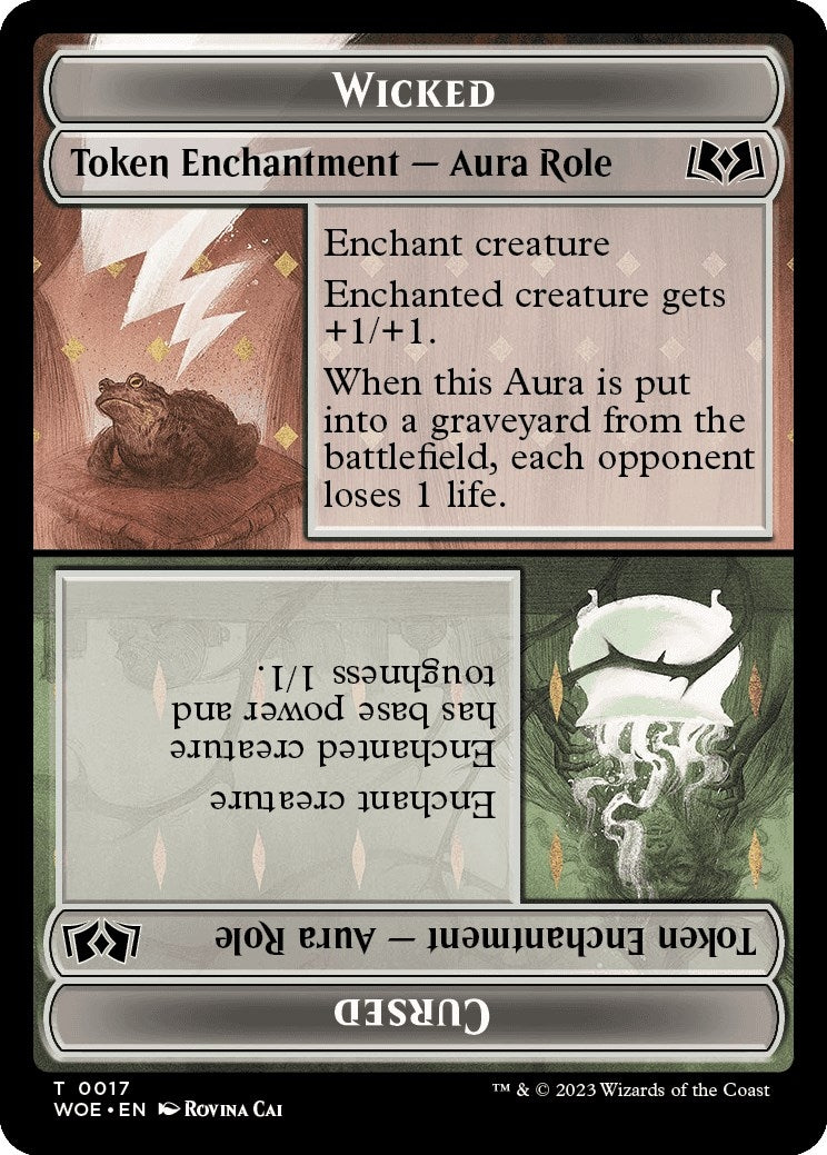 Wicked Role Cursed Role Emblem On An Adventure Double Sided Token (17 // 18) [WOE]