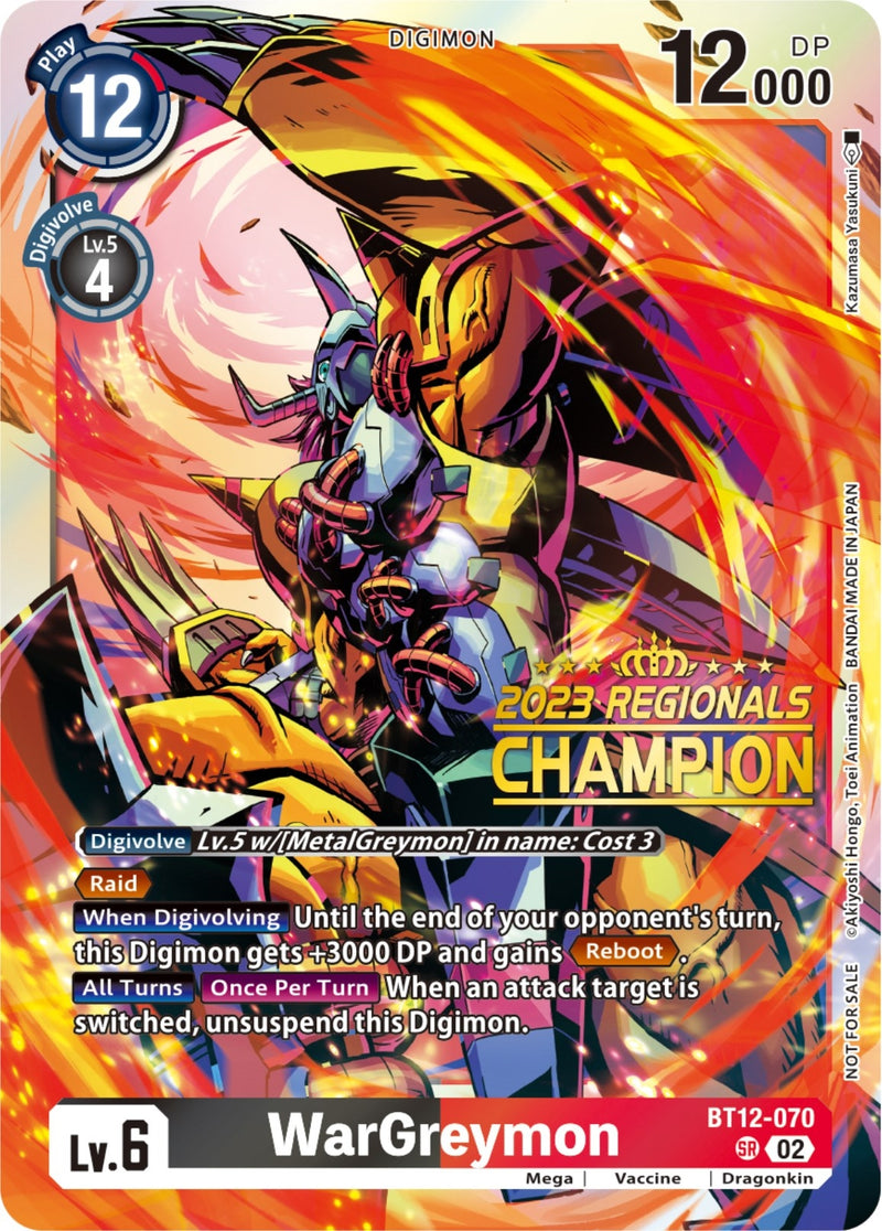 Image for WarGreymon (2023 Regionals Champion) [Across Time]