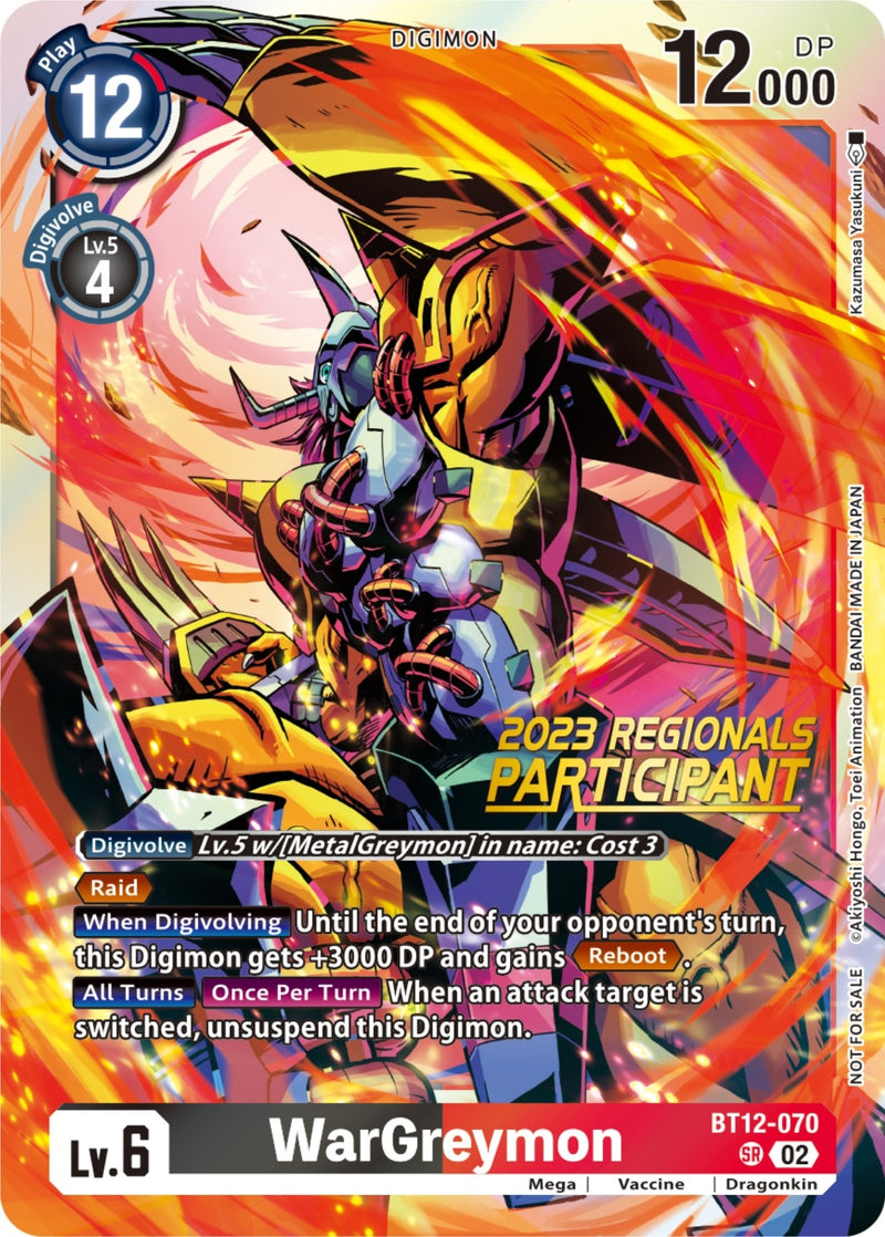 Image for WarGreymon (2023 Regionals Participant) [Across Time]