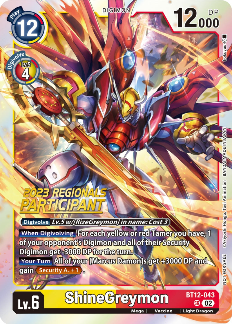 Image for ShineGreymon (2023 Regionals Participant) [Across Time]