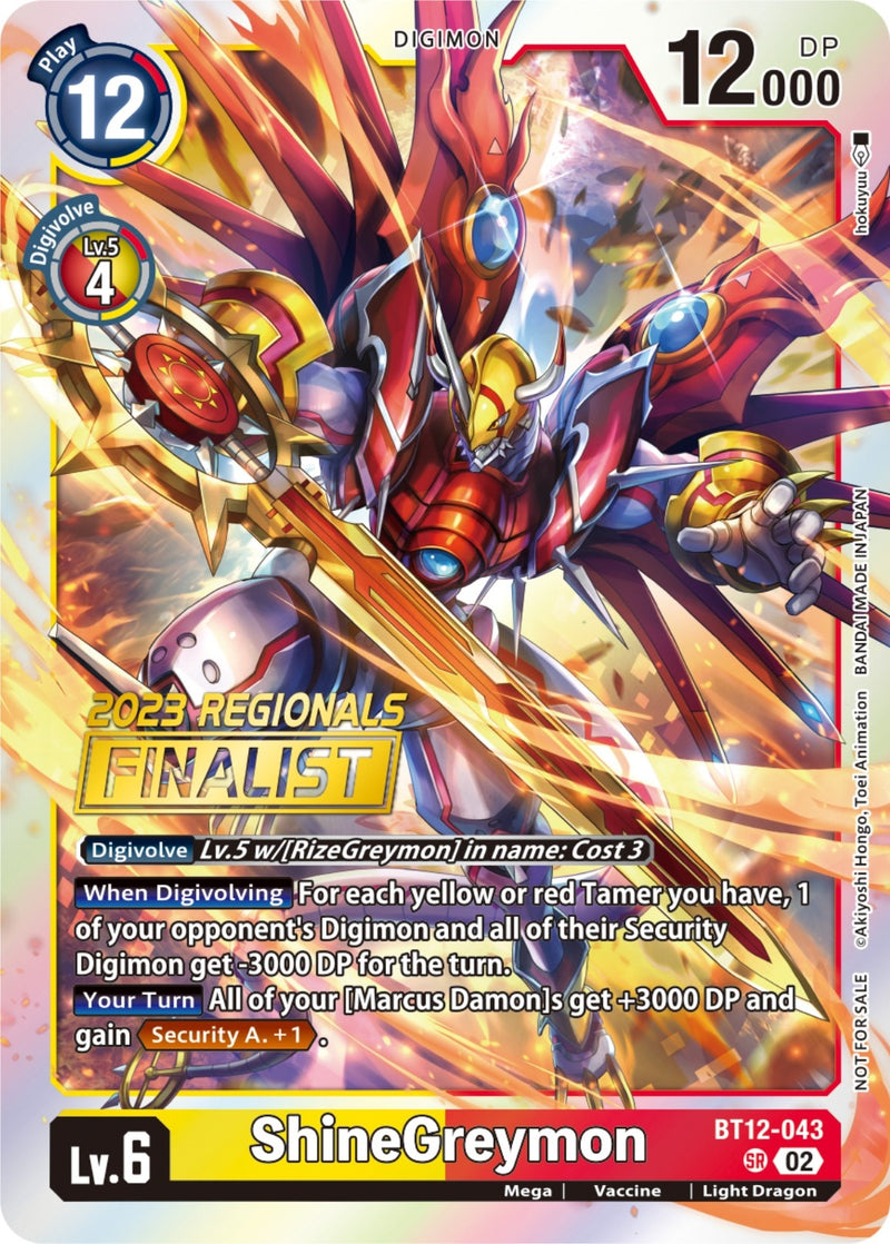 Image for ShineGreymon (2023 Regionals Finalist) [Across Time]