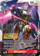 Image for Siriusmon - P-088 (2023 Regionals Finalist) [Digimon Promotion Cards]