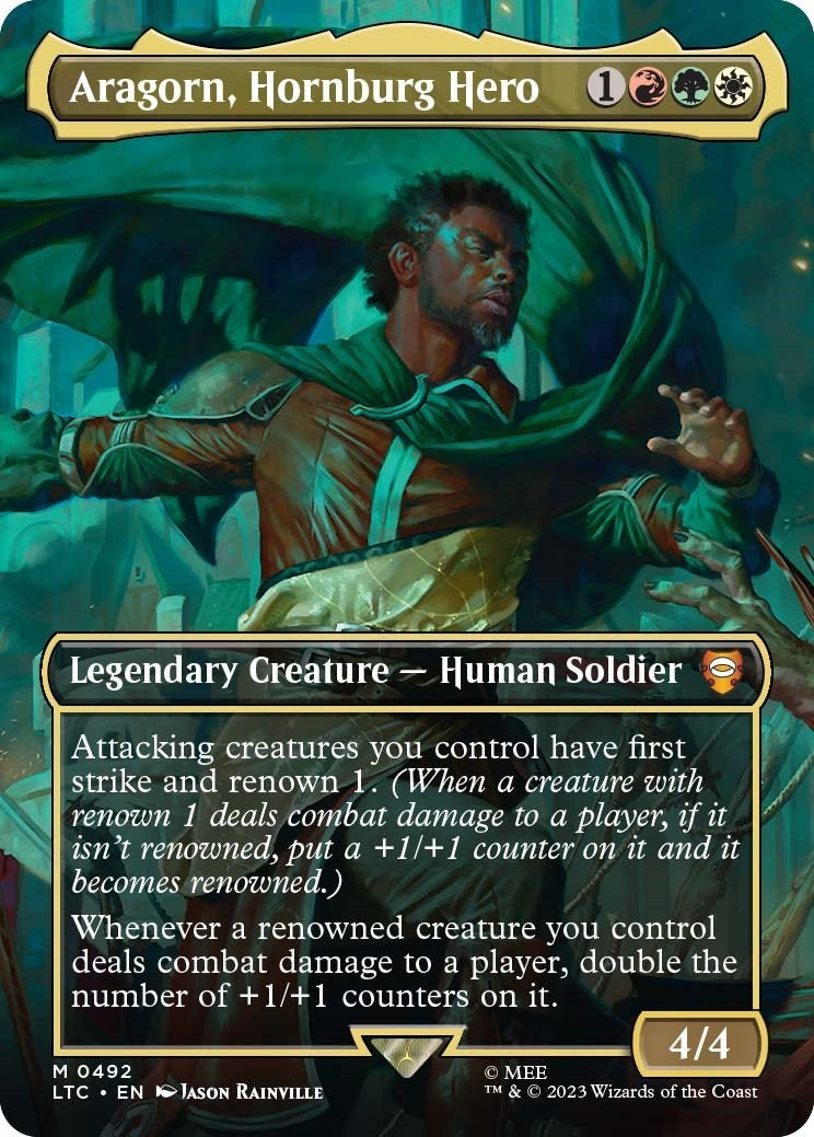 Aragorn Hornburg Hero Borderless (492) [LTC]