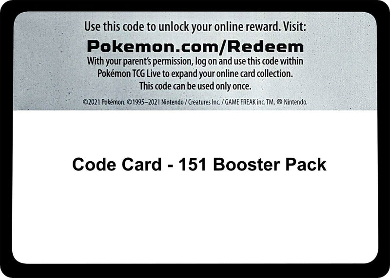 Code Card 151 Booster Pack [MEW]