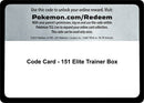 Code Card 151 Elite Trainer Box [MEW]