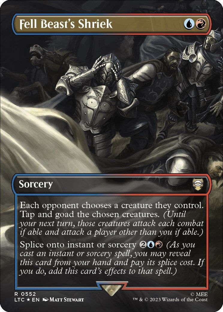Fell Beasts Shriek Borderless Surge Foil (552) [LTC]