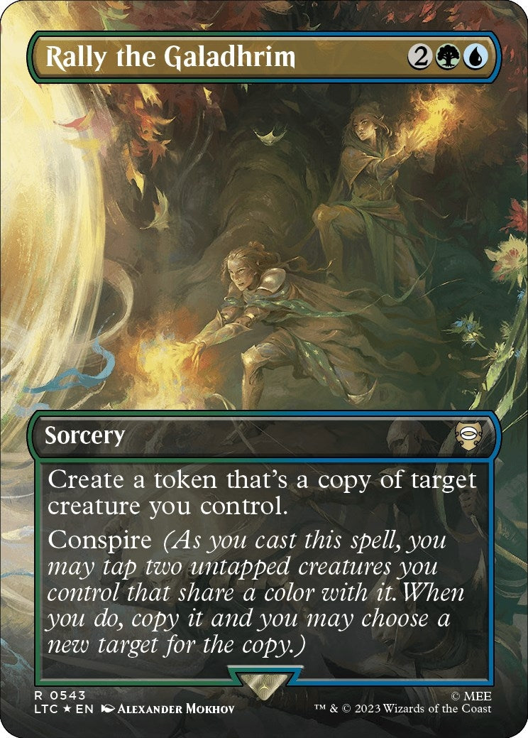 Rally the Galadhrim Borderless Surge Foil (543) [LTC]