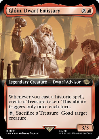 Gloin Dwarf Emissary Extended Art Surge Foil (771) [LTR]