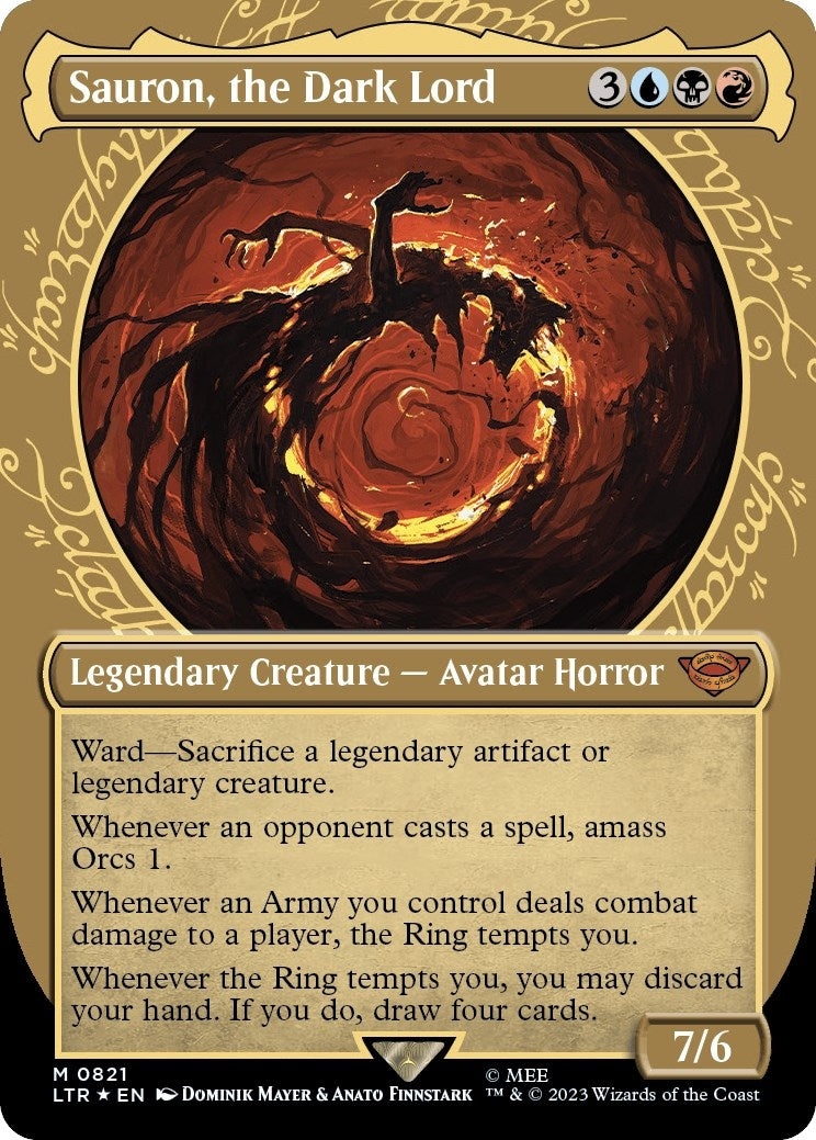 Sauron the Dark Lord Showcase Surge Foil (821) [LTR]