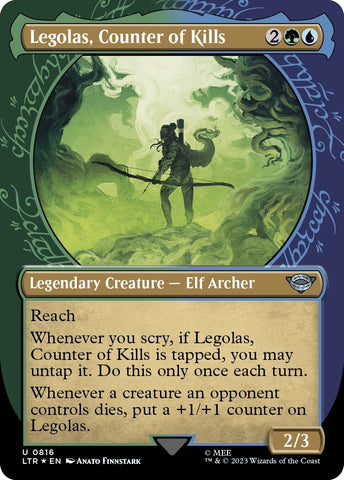 Legolas, Counter of Kills (Showcase) (Surge Foil) [The Lord of the Rings: Tales of Middle-Earth]