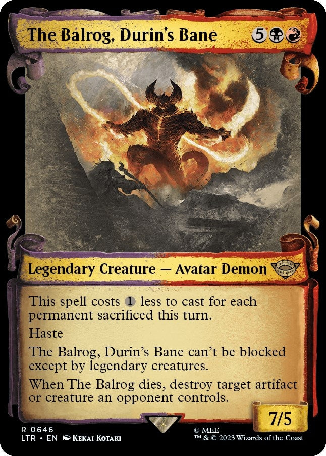 The Balrog Durins Bane Showcase Scrolls (646) [LTR]