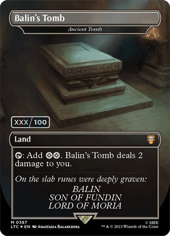 Balins Tomb Ancient Tomb Serial Numbered (387) [LTC]