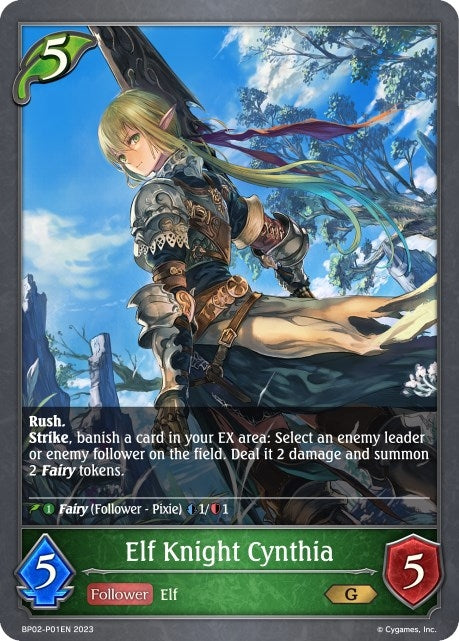Elf Knight Cynthia P01EN Foil (BP02-P01EN) [BP02]