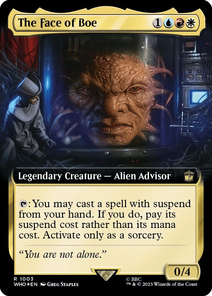 The Face of Boe Extended Art Surge Foil (1003) [WHO]