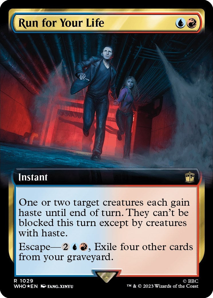 Run for Your Life Extended Art Surge Foil (1029) [WHO]